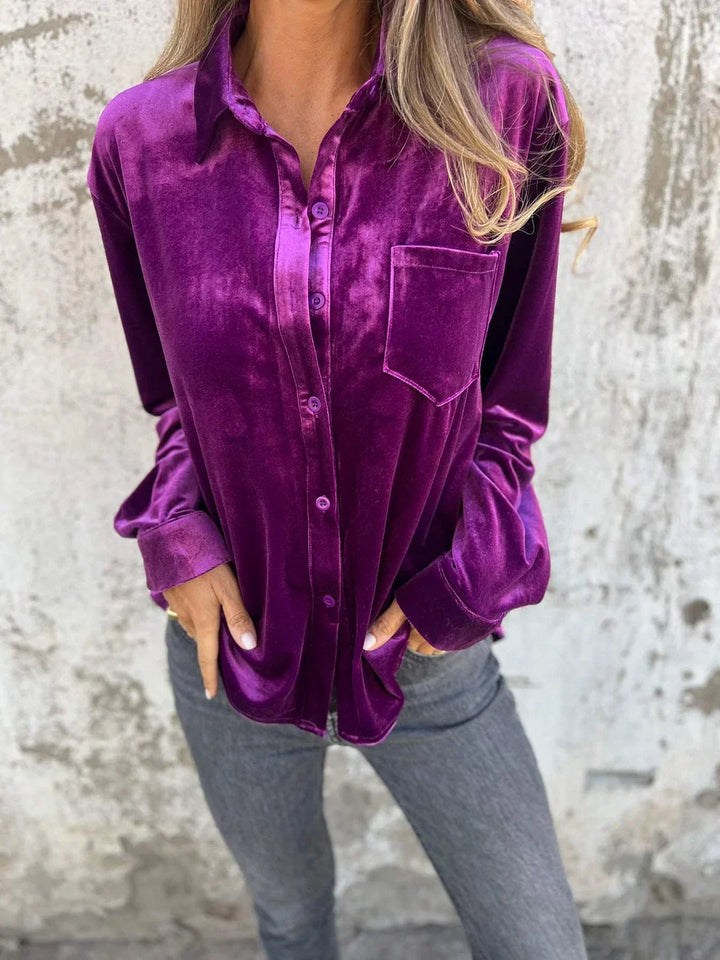 Ava| Velvet Blouse