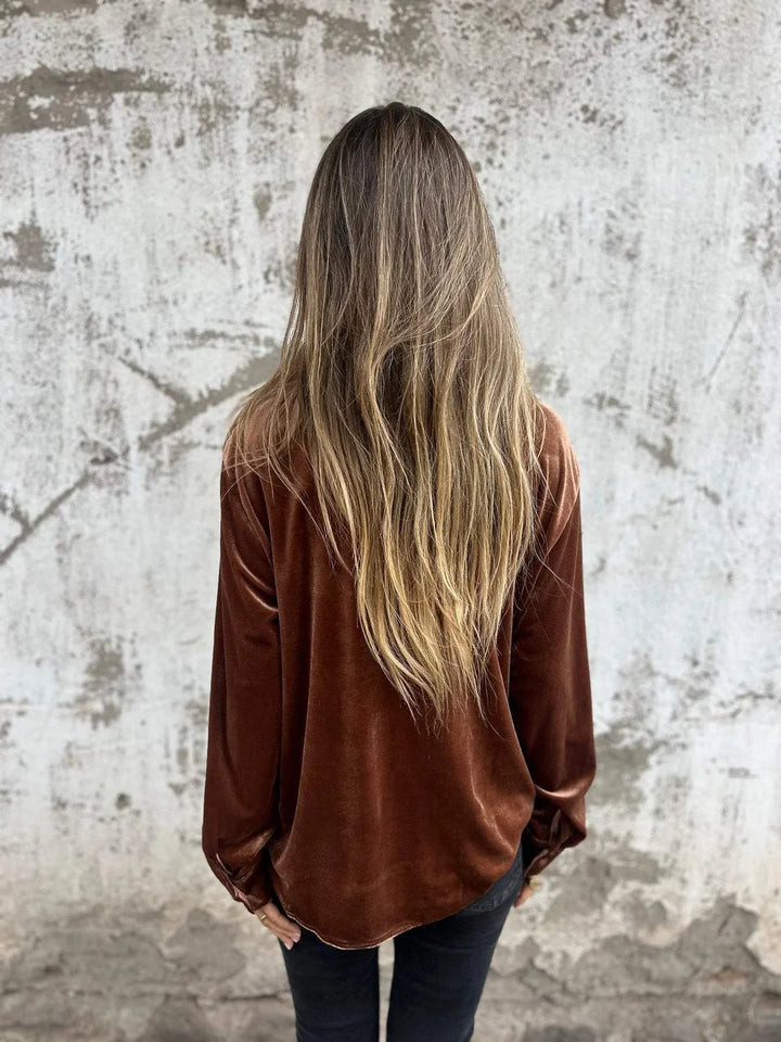 Ava| Velvet Blouse