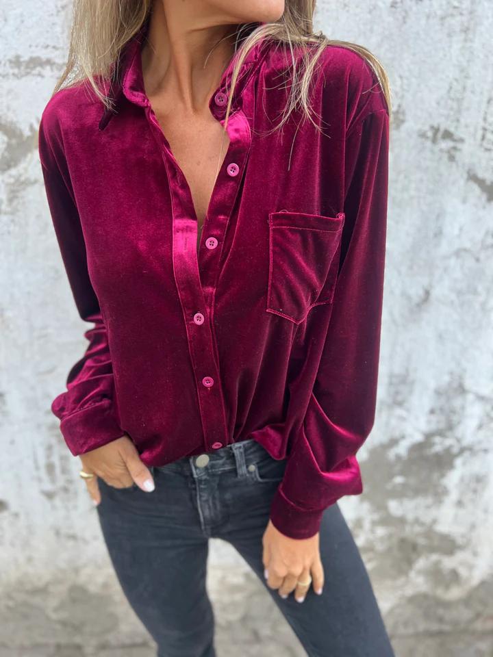 Ava| Velvet Blouse