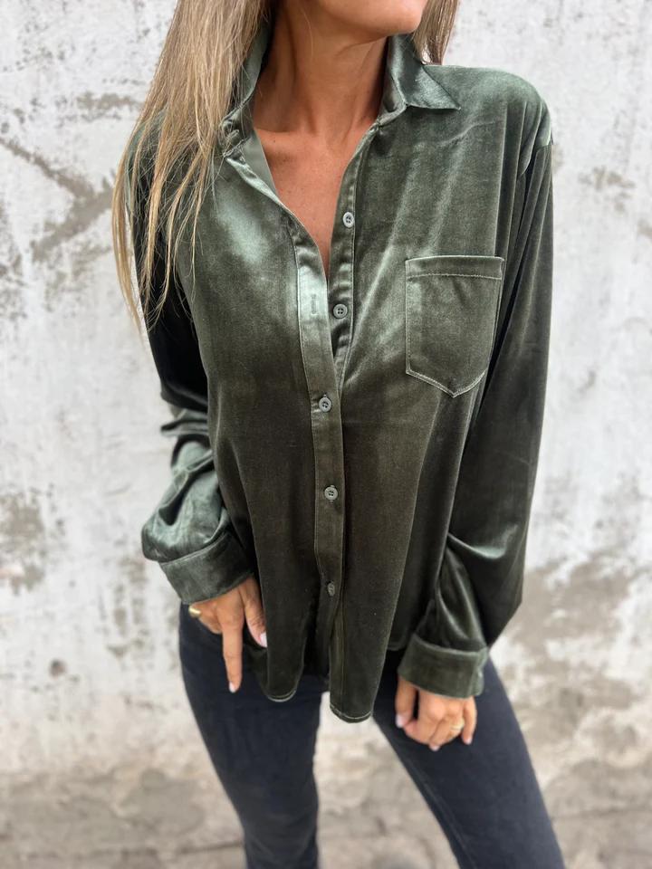 Ava| Velvet Blouse